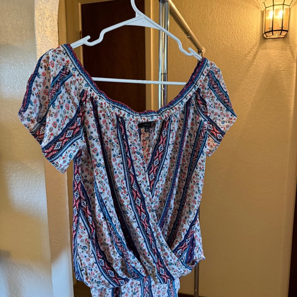 Staccato off-the-shoulder floral top